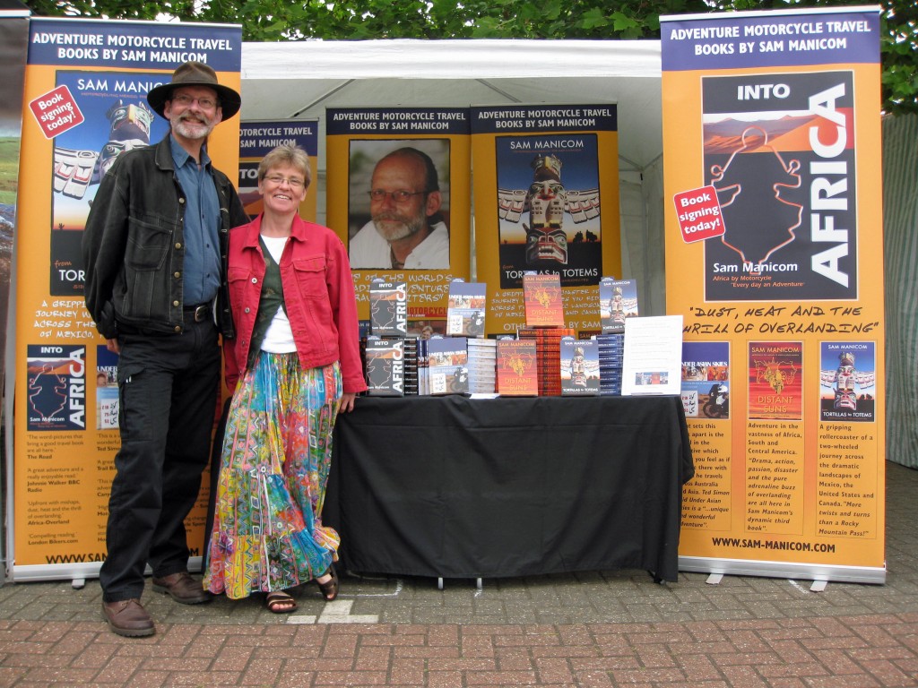 Birgit and I having just set up in the town of Calne