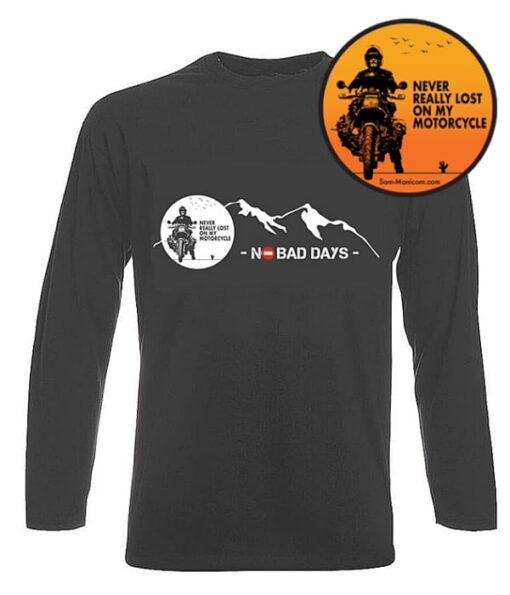 Never Lost long sleeve travel t-shirt