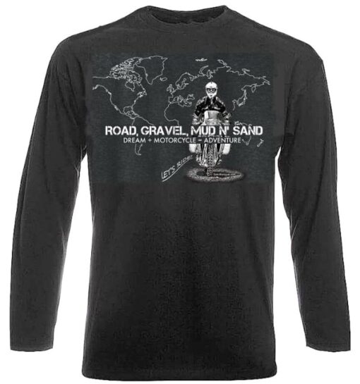 Long Sleeve T Road Gravel Mud and Sand