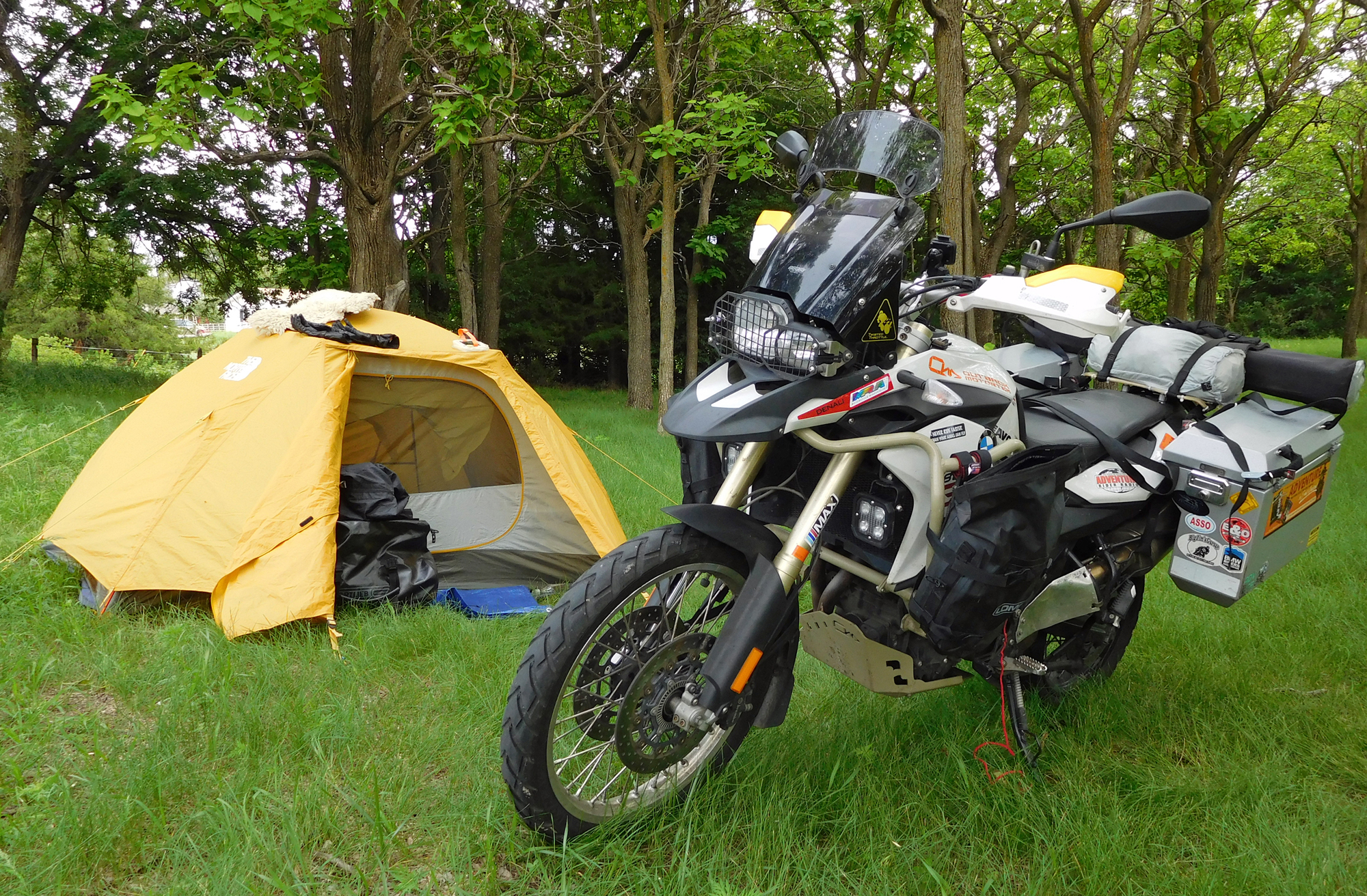 Wild camping, or in town parks or even on pay camp sites. On the road freedom.